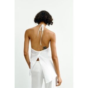 COPY - ZARA ~GABARDINE HALTER TOP (NWT)